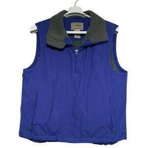 Vintage L.L.Bean Purple Fleece Lined Full Zip Vest Men’s Size Large USED